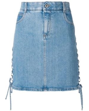 Stella McCartney Side-Tie Denim Skirt - Blue