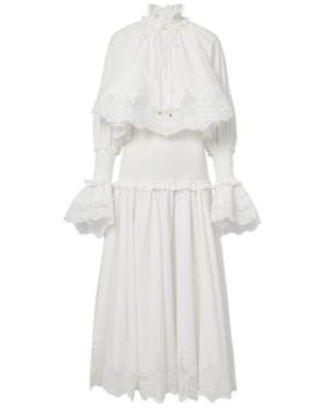 Zimmermann Alchemy Lace-Trimmed Cotton Poplin Maxi Dress - White
