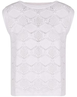 Max Mara Crew Neck Knitwear - White
