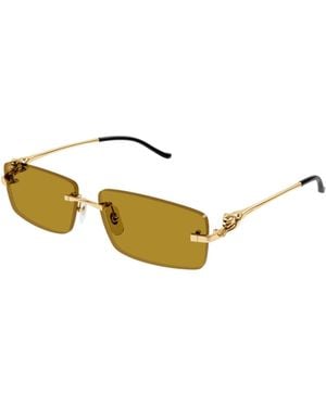 Cartier Rectangular Frame Sunglasses - Metallic