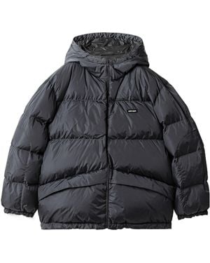 Miu Miu Technical Fabric Down Jacket - Grey