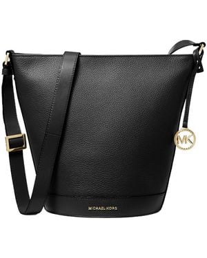 MICHAEL Michael Kors Medium Townsend Leather Bucket Bag - Black