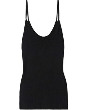 KHAITE Selee Ribbed-Knit Tank - Black