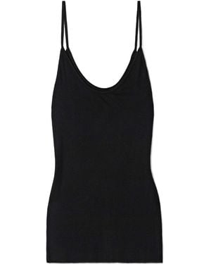 KHAITE Selee Ribbed-Knit Tank - Black