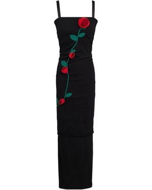 Dolce & Gabbana Sleeveless Square Neck Slim-Fit Dress - Black