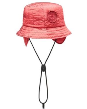 Stone Island Compass-Motif Bucket Hat - Pink