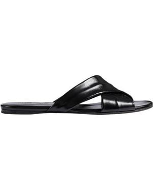 KHAITE Liria Flat Sandals - Black