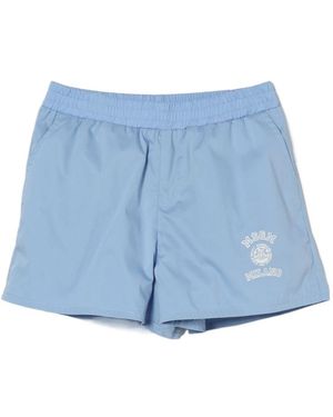 MSGM Logo-Detail Shorts - Blue