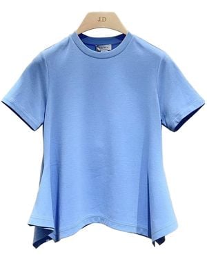 McQueen Short-Sleeved Round-Neck T-Shirt - Blue