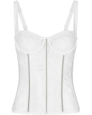 Dolce & Gabbana Lace Lingerie Bustier - White