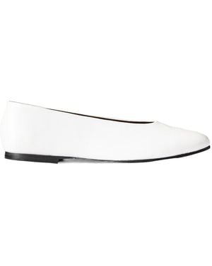 TOVE Darcy Leather Ballet Flats - White