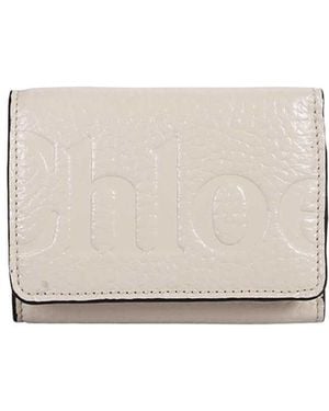 Chloé Logo Wallet - White