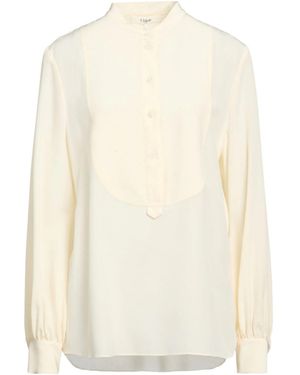 Chloé Solid-Colored Chiffon Long-Sleeve Top - White