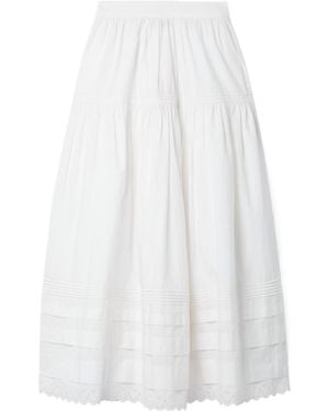 Doen Vintage-Style Cotton Dress - White