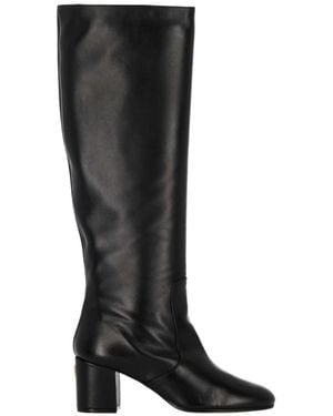 Via Roma 15 Round-Toe Boots - Black