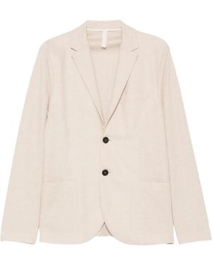 Harris Wharf London Honeycomb Single-Breasted Blazer - Natural