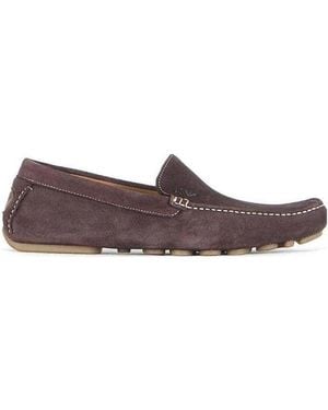 Armani Jeans Logo Details Business Casual Shoes - Brown