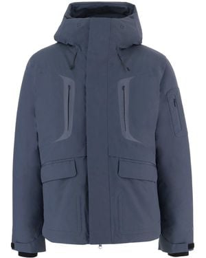 Save The Duck Long-Sleeved Hooded Padded Jacket - Blue