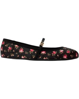 Dolce & Gabbana Light And Wrinkled Flat Shoes - Black