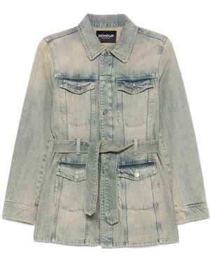 Dondup Cotton-Blend Denim Jacket - Gray