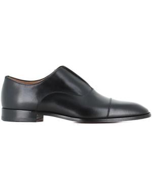 Christian Louboutin Leather Cap-Toe Oxfords - Black