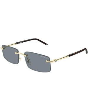 Montblanc Eyewear Rectangular Frame Sunglasses - Metallic