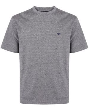 Emporio Armani Jacquard Jersey T-Shirt - Grey