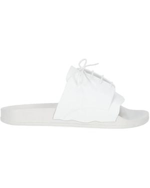 Maison Margiela Lace-Up Slip-On Slides - White