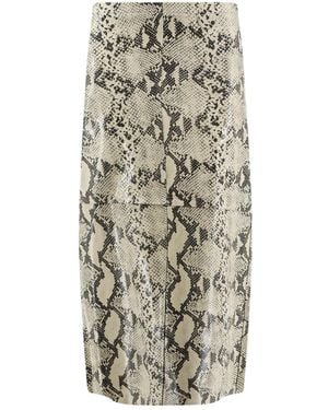 Alysi Snakeprint Midi Pencil Skirt - Multicolor
