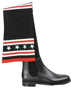 Givenchy Logo Socks And Boots - Black