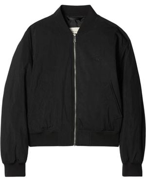 Calvin Klein Logo-Embroidered Zip-Up Jacket - Black