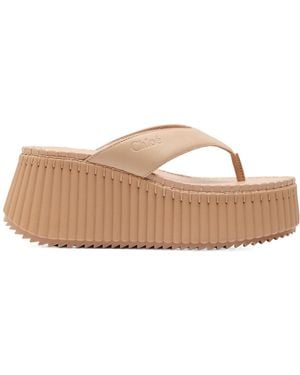 Chloé Thick Sole Sandals - Natural