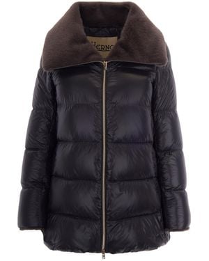 Herno Collared Padded Jacket - Black