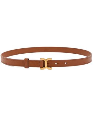 Chloé Leather Belt - White