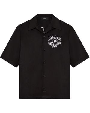 Amiri Collared Short-Sleeved Shirt - Black