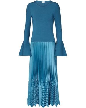Jonathan Simkhai Damoni Pleated Midi Dress - Blue