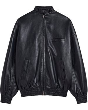 Phoebe Philo Aviator Leather Jacket - Black