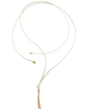 Bottega Veneta Sardine Leather Necklace - White