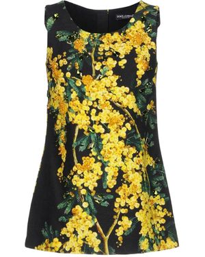 Dolce & Gabbana Floral Sleeveless Top - Yellow