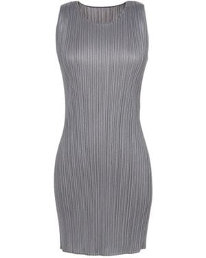 Pleats Please Issey Miyake Sleeveless Dress - Grey