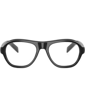 Prada Eyewear Oval Frame Glasses - White