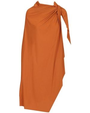 Amazuìn Milla Raw-Cut Skirt - Orange
