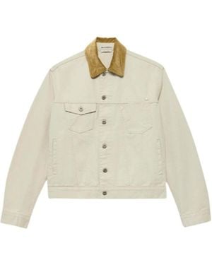 JW Anderson Corduroy Collar Denim Jacket - Natural