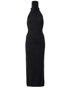 Magda Butrym Halterneck Mohair-Blend Maxi Dress - Black