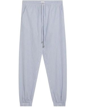 The Attico Drawstring Striped Trousers - Blue