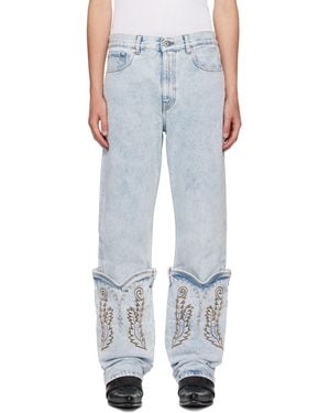 Y. Project Ssense Exclusive Cowboy Cuff Jeans - Multicolor
