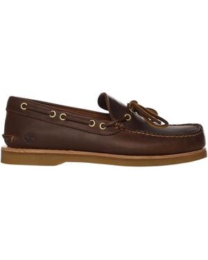 Timberland Leather Boat Loafers - Brown