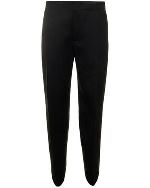 Bottega Veneta Curved Cut-Out Hem Tailored Pants - Black