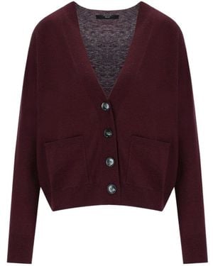Weekend by Maxmara Pocket Button Cardigan - Purple