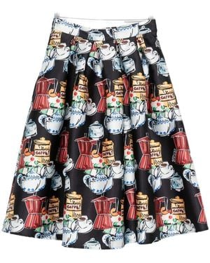 ALESSANDRO ENRIQUEZ Printed Skirt - Red